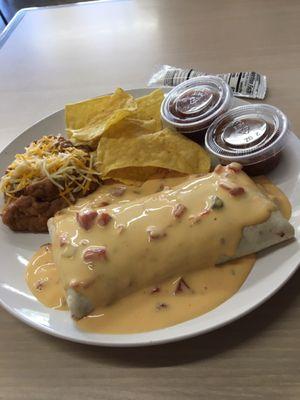 Today's special was the smothered burrito!