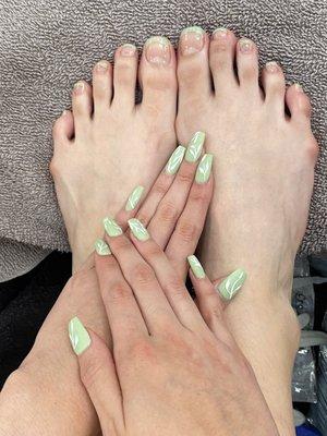 Another angle of Mani-Pedi done by Mimi