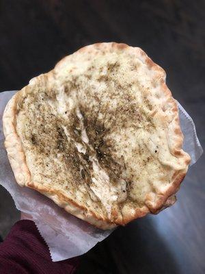 Cheese bread with za'atar spice added