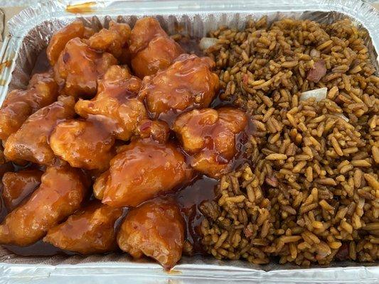 General Tsao Chicken W/fried Rice