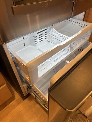 Repaired GE Freezer that was leaking a puddle of water every 2 days.