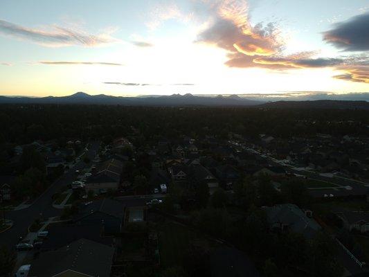 Flying the drone at sunset is one of the best times to fly.