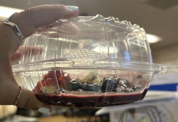 seriously not even the width of my thumb is the amount of acai I got.