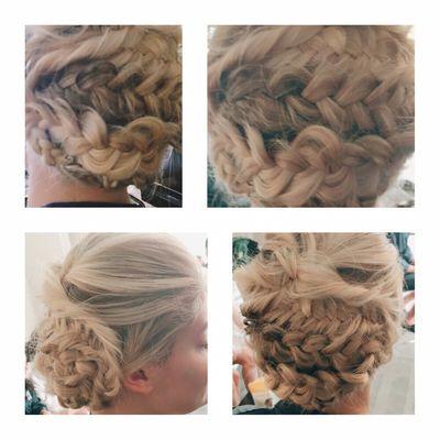 So many Braids!!! Killer updo by our braid expert Ellen