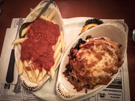 Stuffed Chicken Parmesan Pasta