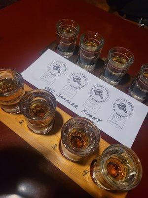 OEC sampler bourbon flight