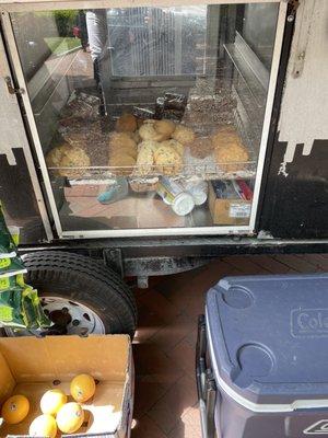 Bakery case showcasing the plentiful assortment of fresh baked cookies & brownies!