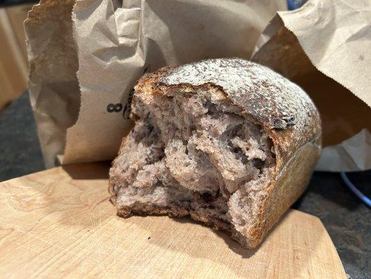 Locally sourced grain bread, Cherry Buckwheat.