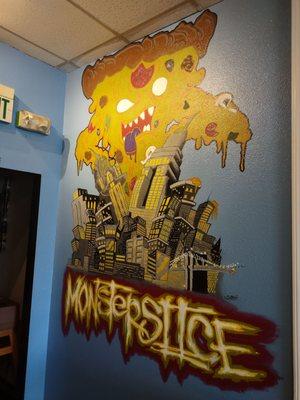 Monster Slice mural.