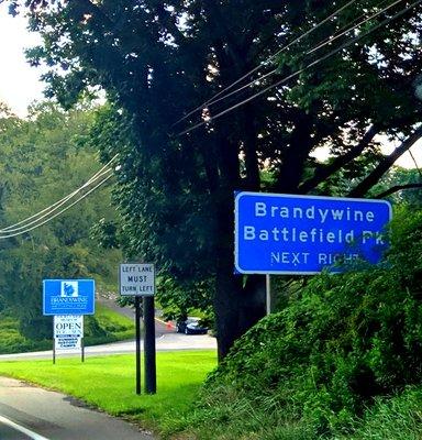 Brandywine Battlefield Park -- entrance