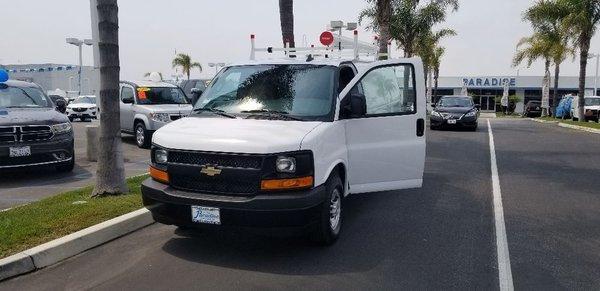 Clean service trucks ready to serve you.