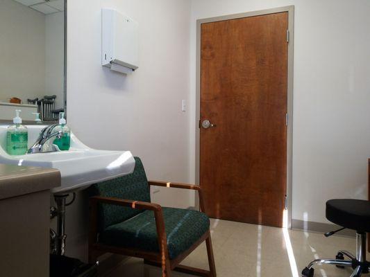 Inside the exam room