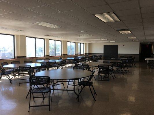 The Food Court area can be rented out and holds around 80 people.