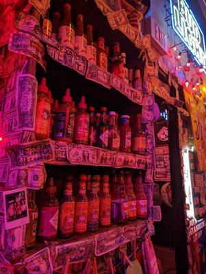 Hot sauce wall