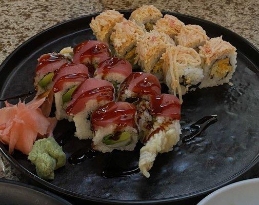 Red Dragon Roll and Krazy Girl Roll