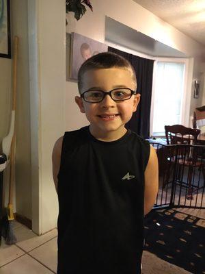 My son and his glasses last time:) will share new pic as soon as I can slow him down to take one lol