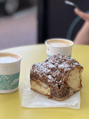 Flat White and Coffee Cake