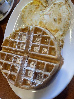 Belgian Waffle with 2 Eggs