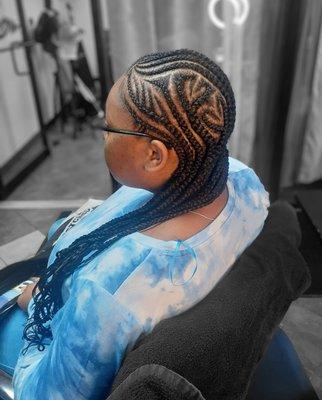 Design braids Starting at $65 without added hair $85 with