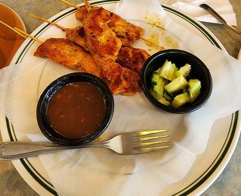 Chicken Satay (we ate one, so good!)