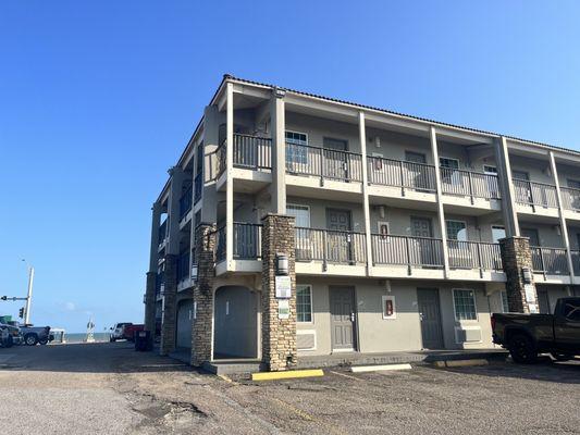 View of the beach across the street.