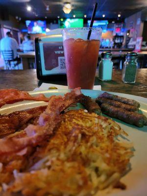 Spicy Bloody Mary 6 bucks Pick 3 breakfast 10 bucks