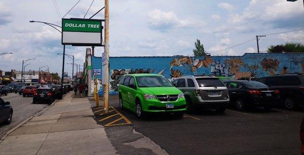 Dollar Tree Parking lot is about 4333 S. Archer Avenue