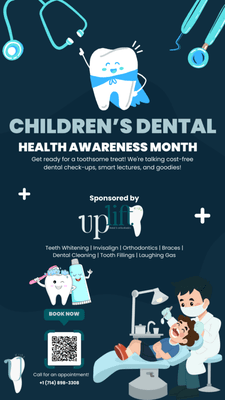 Join us for Children's dental health awareness month. Every new patient under the age of 21 gets a personalized gift!