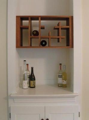 Modern Mahogany Wine Rack