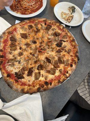 Sausage and Eggplant pizza