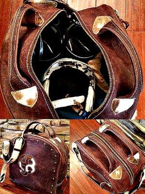 Ski bag made with imported leather from Colombia, Cow Hide from USA, Hardware from England. Designed and fabricated in USA. #LuxuryLiving