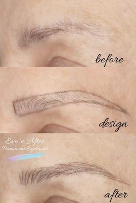 Soft and natural Microblading.