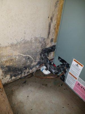 water damage extraction + cleanup 
 leak  from ac unit   818 742 5326