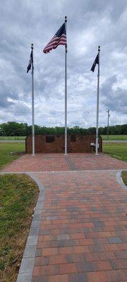 Flags flown at buford massacre sight