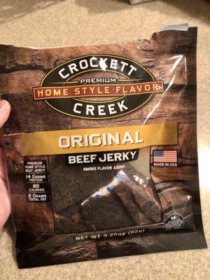 Locally made Crockett Creek Jerky, yum!