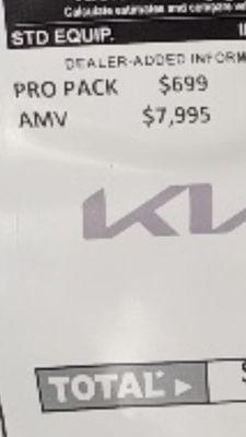 Adjusted market value supplement paper attached to w Original wi Dow sticker from the factory