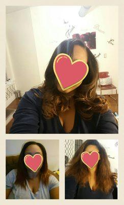 Hair growth achieved in one year.  Courtesy to pregnancy and my hairstylist Alexis