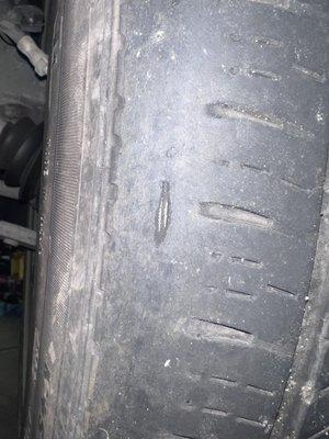 Wires on another tire