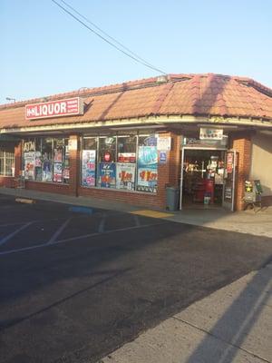 Taking a picture infront of the store