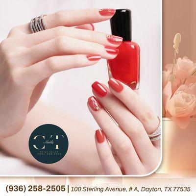 Feeling bold? Try a vibrant red nail manicure to make a statement!