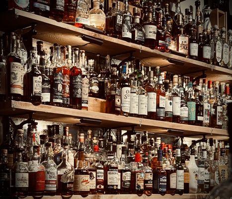 A fraction of the towering selection of fine spirits