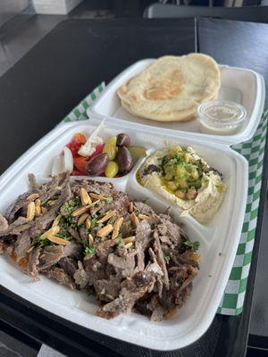 Beef shawarma plate