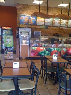 Inside of Subway