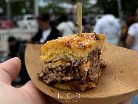 Brisket Truffle Burger Sample (Burger Battle Detroit 2024)