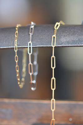 Paperclip chains.