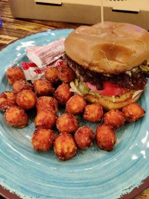 Sweet tots and burger