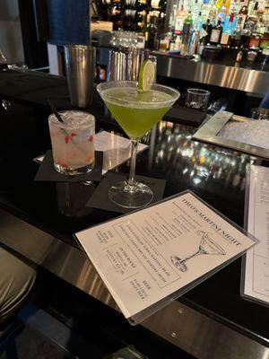 Basil gimlet martini