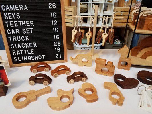 Wooden baby tethers