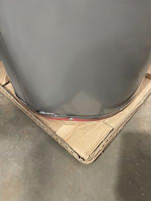 Damaged water heater