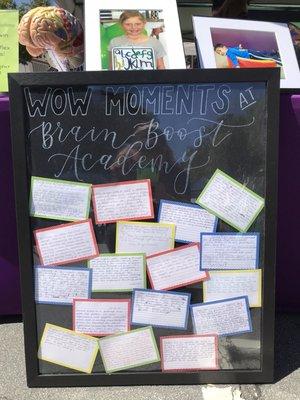 WOW! MOMENTS Board! Our parents love to share the positive changes they are seeing in their children & teens!